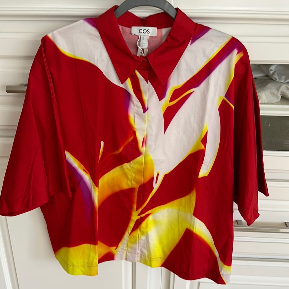 COS oversized camp shirt tags attached